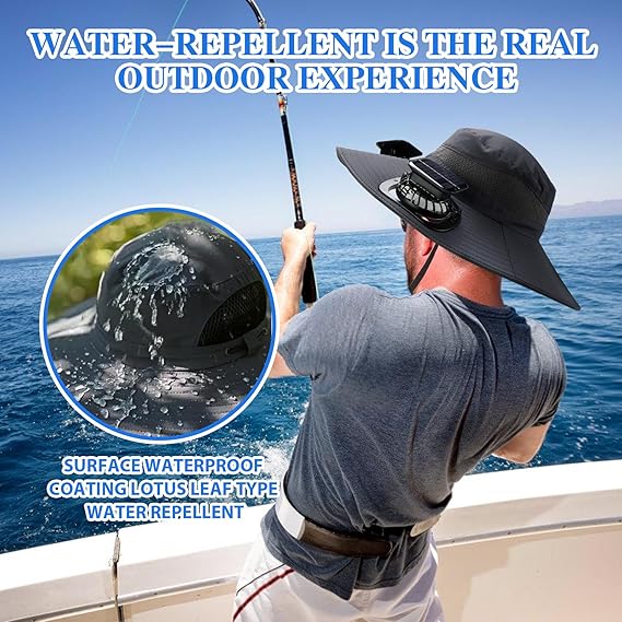 🏆 50K+ SOLD! ⚡2025 New Ultralight Solar Fan Sun Hat – Lighter Than a Baseball!⚾(Only 11oz)