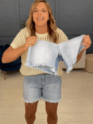 Trendy High Rise Jean Shorts