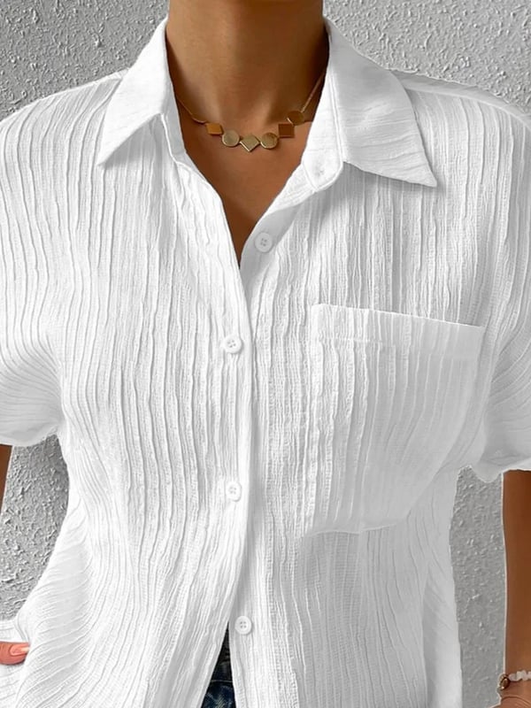 NEW🔥 2025 Women's Button Placket Casual Cotton Shirt
