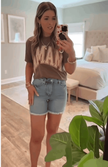Trendy High Rise Jean Shorts