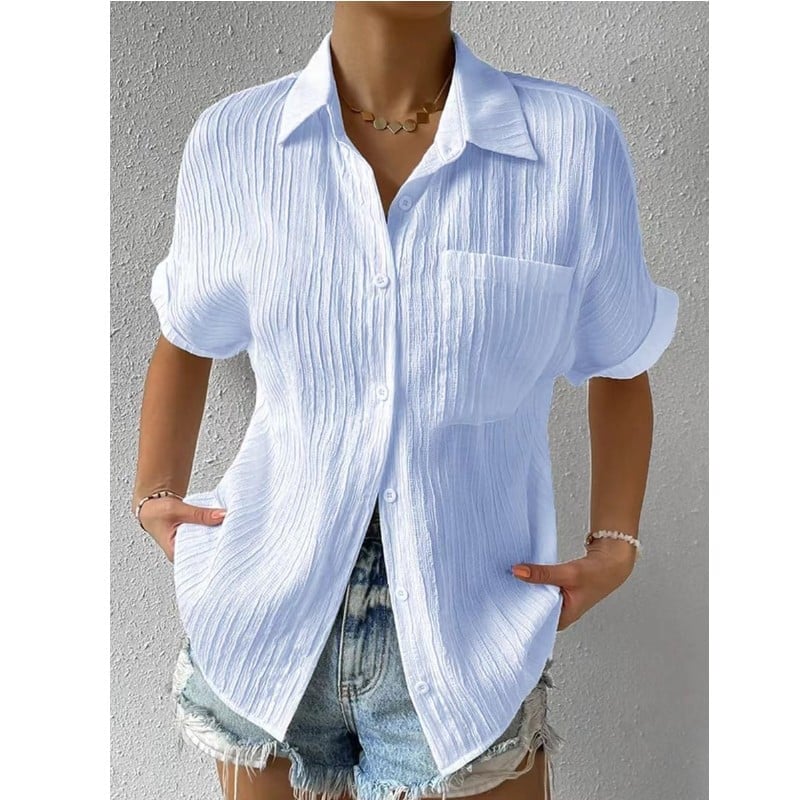 NEW🔥 2025 Women's Button Placket Casual Cotton Shirt