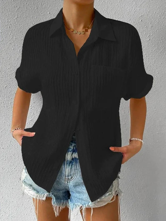 NEW🔥 2025 Women's Button Placket Casual Cotton Shirt