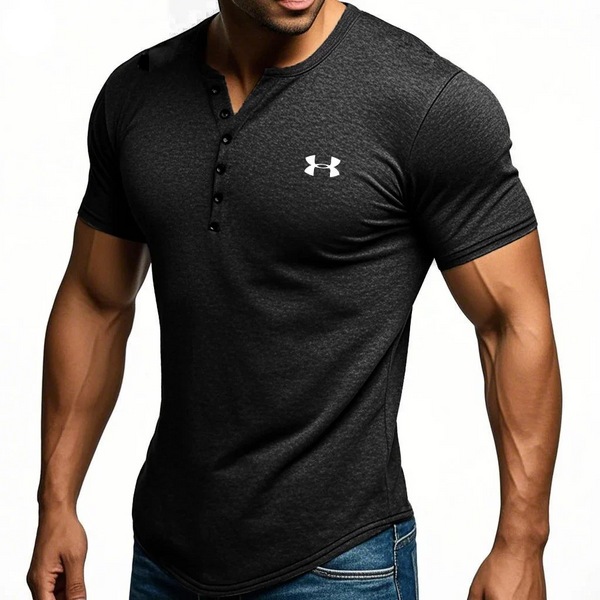 Soft V-Neck Button Tee