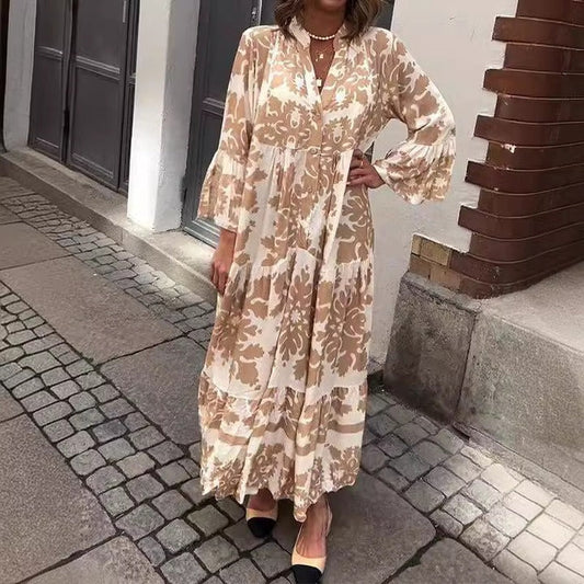 Chic V-Neck Maxi Dress