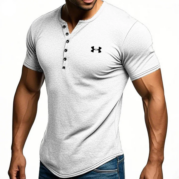 Soft V-Neck Button Tee